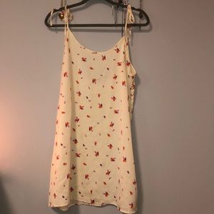 Urban Outfitters Floral Slip Dress Cream